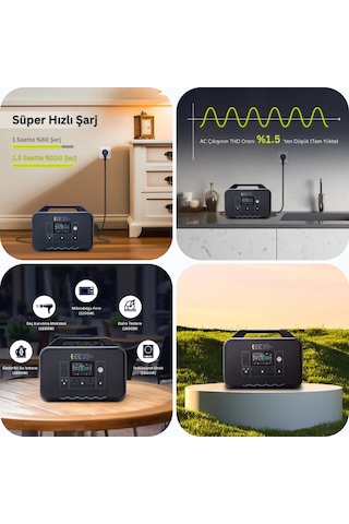 Initial Entropy Energy 1008WH | 2000W Taşınabilir Güç Kaynağı +4000 Döngü %99.99 BMS ÇOKLU ÇIKIŞ | SINGO1000