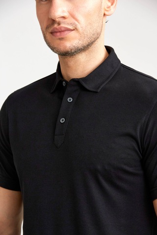 Bisse Merserize Pike Polo Yaka T-shırt Sıyah Ts24y24105 D99 Siyah