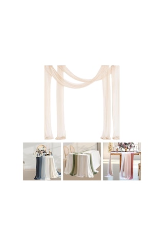 Homyl Düğün Kemeri Drapaj Masa Koşucusu Arka Plan Temalı Şampanya