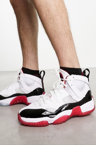 Nike Jordan Jumpman Two Trey Basketball Shoes White Bilekli Basketbol Ayakkabısı Beyaz Kırmızı Beyaz