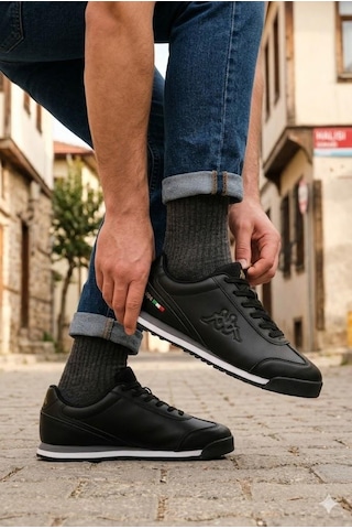 Kappa Kp-2072 Samana Rahat Orijinal Ürün Erkek Spor Sneaker Ayakkabı Siyah