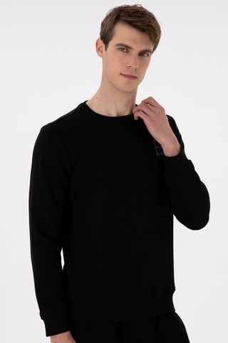 U.S. Polo Assn. Erkek Regular Fit Bisiklet Yaka Siyah Sweatshirt 50293456-VR046