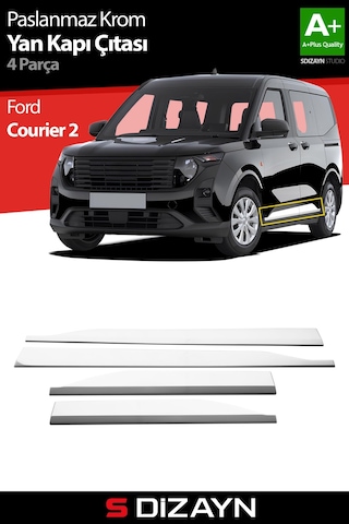 S-dizayn Ford Courier Krom Yan Kapı Çıtası 4 Prç. 2023 Üzeri A+ Kalite