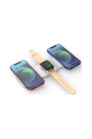 Maiyame Beyaz 3'ü Bir Arada Kablosuz Hızlı Şarj Cihazı -  Ve Huawei Telefonlar İçin Çok Fonksiyonlu Şarj Aleti