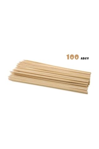 Çöp Şiş 25 Cm 100 Adet Doğal Ahşap Şiş