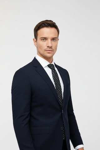 İgs Erkek Lacivert Slim Fit Dar Kalıp Klasik Takım Elbise-23993