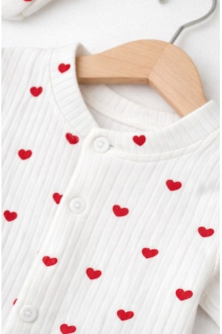 Baby Corner Bebek Pijama Takımı Ekru-kırmızı