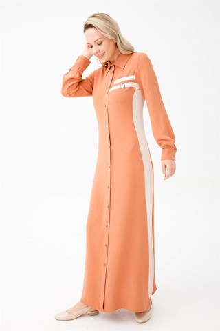 Yanları Garnili Gizli Patlı Elbise Karides-karides