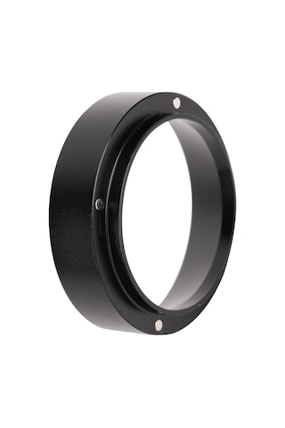 Tenfowee Alüminyum Kahve Tozu Dozaj Halka, Manyetik Tasarım, Toz Dağılmasını Engeller, 53mm Siyah, Kahve Makinesi Aksesuarı Siyah