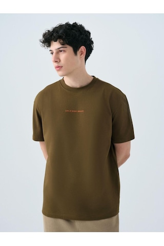 Loft Lf2038996 Erkek Kısa Kollu T-shirt Khakı
