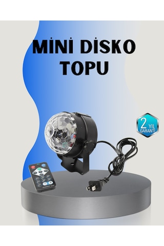 Led Disko Topu Sahne Parti Aydınlatma Altın - Beyaz