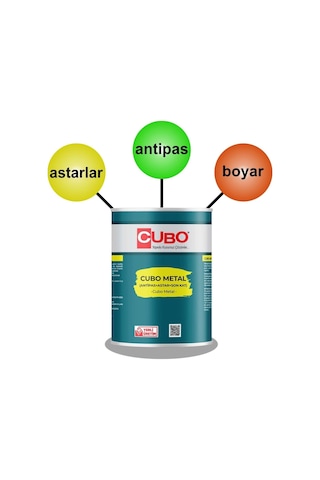 Cubo Metal Pas Boyası Beyaz 2,5 Litre