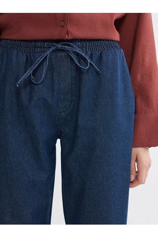 Lcwaıkıkı Classic İndigo Beli Lastikli Carrot Fit Kadın Jean Pantolon