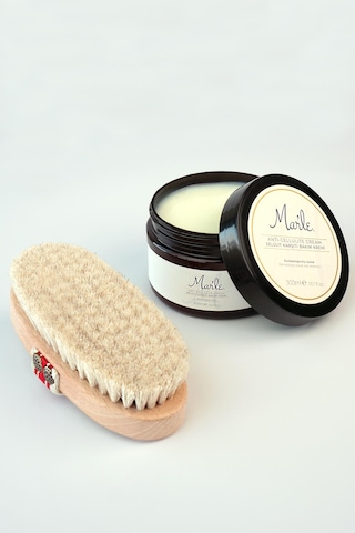 Mar'le Selülit Karşıtı Bakım Kremi 300 ML + Doğal At Kılı Selülit Fırçası