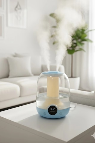 Glr K07 Mavi Çift Spreyli Ultrasonik Sessiz Hava Nemlendirici Ve Gece Lambası 3l Kapasite