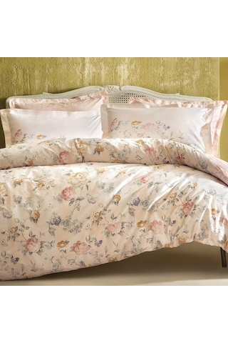 Yataş Bedding Farida Ranforce Çift Kişilik Nevresim Takımı-Somon