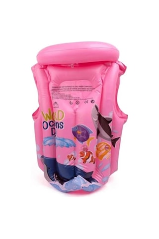 Pembe Desenli 3-7 Yaş Havuz Ve Deniz Can Yeleği Yüzme Öğrenme Pembe