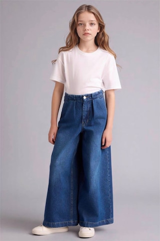 Defacto Wıde Leg Geniş Paça Jean Pantolon Kız Çocuk G9426a826smnm28 Mavi-nm28
