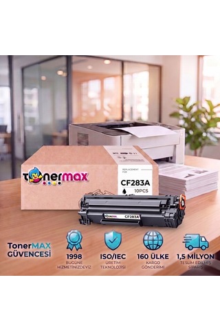 Hp Laserjet Pro M225 Uyumlu.  Toner Çipli Cf283a 10'lu 1.500 Sayfa