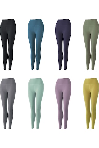 Jeehugo Kadınlar İçin Spor Tayt - Yoga & Koşu İçin Dayanıklı, Hızlı Kuruyan, Kalça Ve Karın Giyim - Zıt Yeşil Topuklu, Esnek Dar Kesim, M Beden 6075 Koyu Yeşil