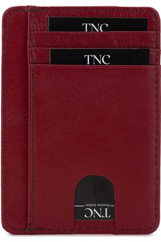 Tamer Tanca Unisex Hakiki Deri Bordo Kartlık 688 1012 Krtlk Y25 Bordo Bordo