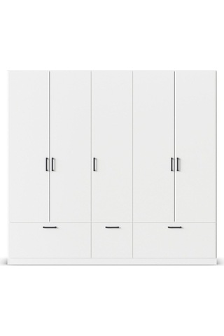 Alev Giyinme Dolabı - Çok Amaçlı Dolap - Gardırop 225 Cm-5 Kapaklı-3 Çekmeceli