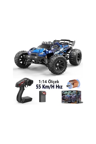 55 Km/h Hız Yapan Süspansiyonlu Profesyonel Kumandalı Arazi Aracı Rock Crawler Servo Motor 1:14