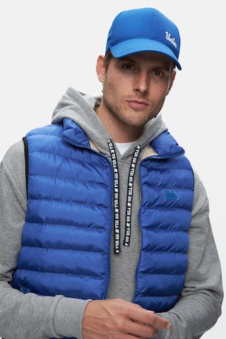 Blume Mavi Fermuarlı Ve Cepli Polyester Standard Fit Erkek Yelek Mavi