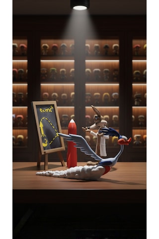 Wile E. Coyote Ve Road Runner "dahi Profesör" Koleksiyon Figür Seti