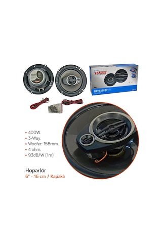 Carub 16 Cm Hoparlör 6 İnç Kapaklı 400W Br2749922