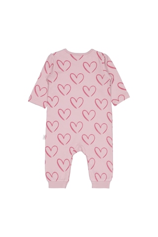 Civil Baby Tramlı Kalp Empirme 6-18 Ay Tulum - Pembe Pastel Pembe