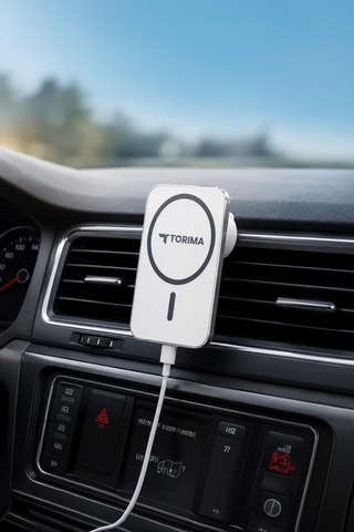 Yolculuk Gereci Seyahat Aksesuarı Kablosuz Cihaz W11 Magsafe Araç Şarj Cihazı Telefon Tutucu