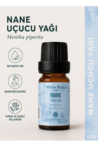 Minia Bahçe Bitki Ve Sanat Atölyesi Nane Uçucu Yağı Saf ve Katkısız Bitkisel Uçucu Yağ 10 ML