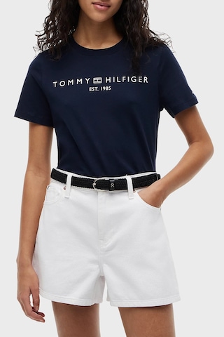 Tommy Hilfiger Bayan T Shirt Ww0ww40276 C1g Lacivert Lacivert