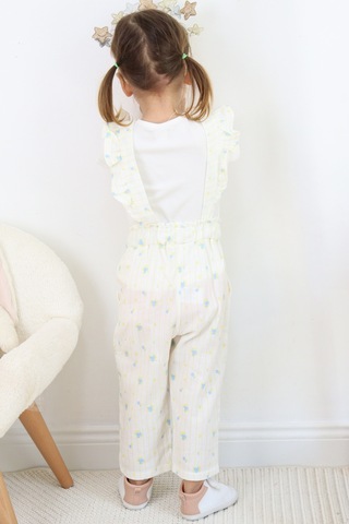 Harika Kids Kız Bebe&çocuk Keten Kumaş Sapolet Takım 001