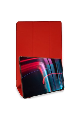 Fuchsia Galaxy Tab S7 Fe 12,4 İnç İle Uyumlu Koruyucu Smart Folyo İnce Sert Arka Kapaklı Akıllı Kılıf Kılıf
