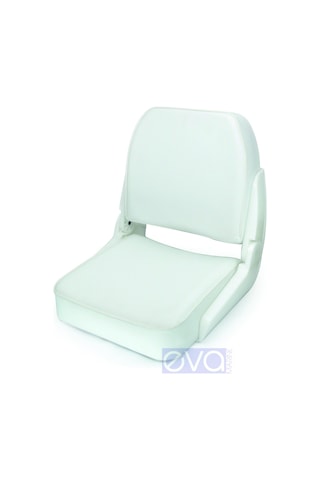 Sealux Beyaz Katlanır Tekne Koltuk Teleskopik Beyaz Koltuk Ayağı Koltuk Sırt 48Cm