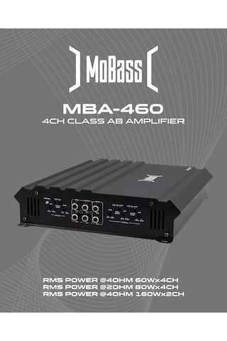 Mobass Mba-460-4x60w Rms-kaliteli 4 Kanal Mini Yeni Nesil Anfi
