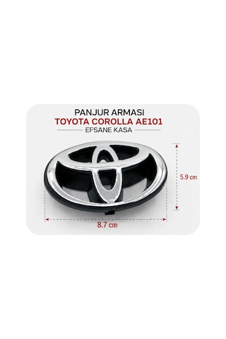 Toyota Corolla Ae101 Uyumlu Ön Panjur Arması Logosu Amblemi Efsane Kasa 1992-1997