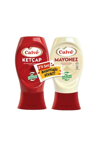 Acılı Ketçap 600 Gr + Calve Yağı Azaltılmış Mayonez 540 Gr 2'li Set