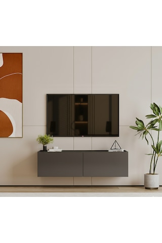 Hitit Tv Ünitesi 140 Cm 100% Mdf Gri