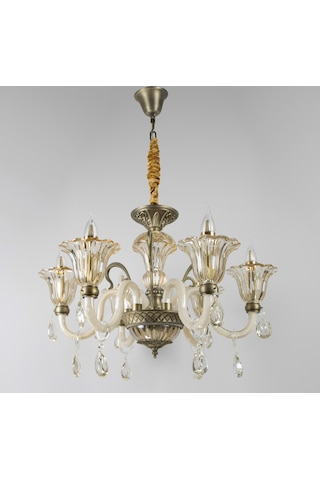 Avize Oturma Ve Salon, Odası,Cam Kol 6 Li