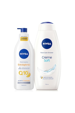 Creme Soft Kremsi Dokunuş Duş Jeli 750ml Ve Q10 Sıkılaştırıcı Nemlendrici Vücut Bakım Losyonu 400ml Diğer