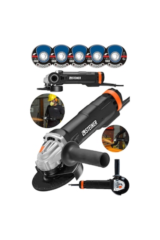 Steiner 4200 Watt Metal Şanzuman Avuç İçi Taşlama Siyah + 5 Disk