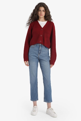 Defacto Regular Fit V Yaka Hırka U2052az25wnbr456 Bordo