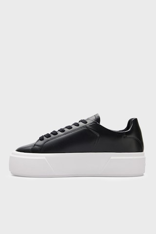 Calvin Klein Flatform Bağcıklı Deri Kadın Siyah Sneaker Yw0yw01928-beh Siyah