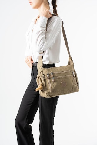 Baginn Klinkır Hafif Yağmur Geçirmez Kadın Postacı Çanta Çok Cepli 30 20 Cm Omuz Çantası 571 Collection Vizon