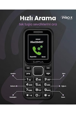 Yerli Üretim Kamerasız Tuşlu Cep Telefonu 7 Gün Şarj Asker Yaşlı Öğrenci Telefon 2 Yıl Garanti