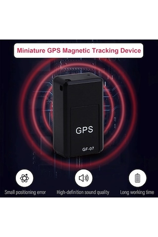 Elmpaly Küçük Gps Takip Cihazı - Araba, Çocuk, Yaşlılar İçin Siyah, Gerçek Zamanlı Konum Takip Siyah