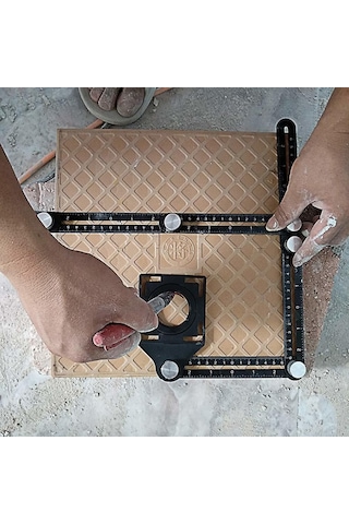 Rox Wood 0071 Çok Fonksiyonlu Delik Ayarlayıcı Şablon Cetveli